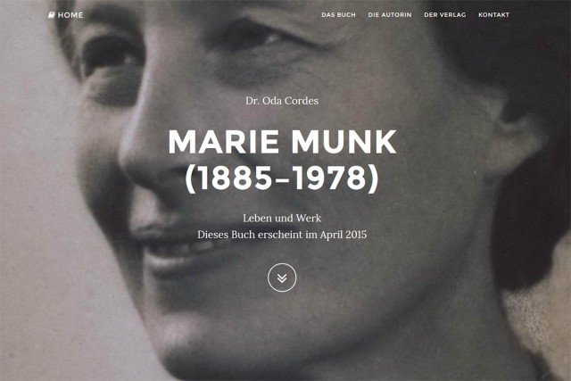 Landingpage Marie Munk - Dr. Oda Cordes
