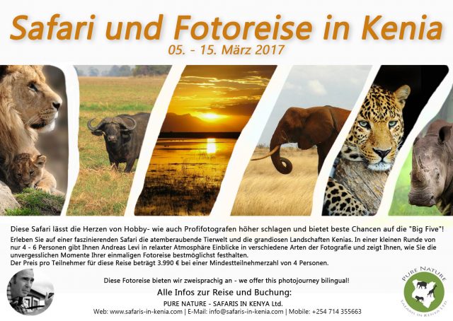 Safari und Fotoreise in Kenia März 2017
