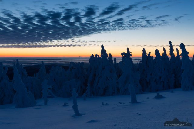 Landschaftsfotografie - Sonnenaufgang im Winter auf dem Brocken im Harz