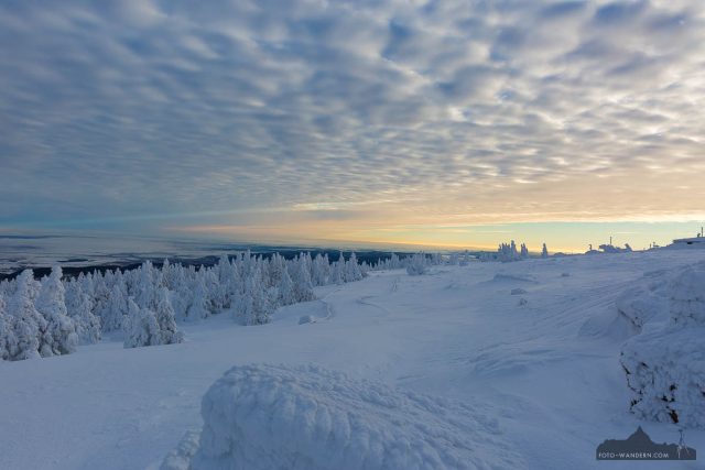 Landschaftsfotografie - Sonnenaufgang im Winter auf dem Brocken im Harz