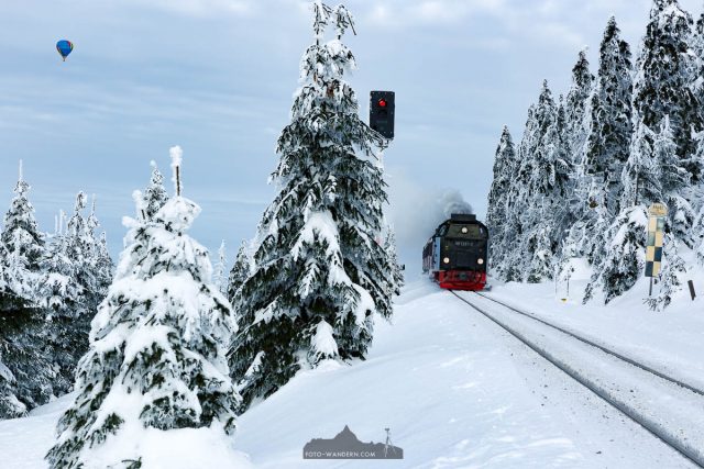 Landschaftsfotografie und Brockenbahn - Winter auf dem Brocken im Harz
