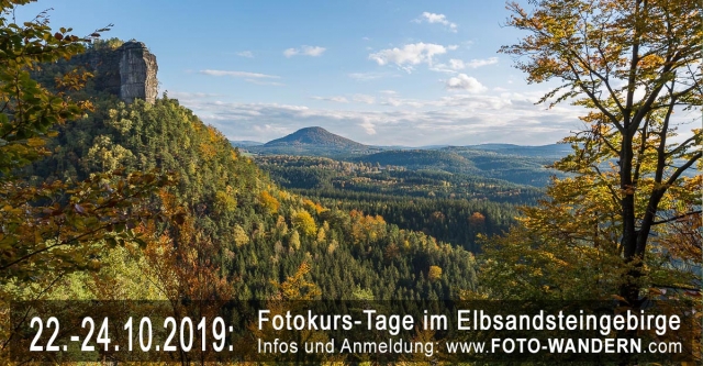 Fotokurs-Tage im Elbsandsteingebirge- Oktober 2019